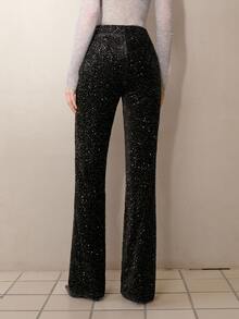 MOTF PREMIUM WOMEN'S ELASTIC WAIST SLIM FIT LONG PANTS - Black - View 5
