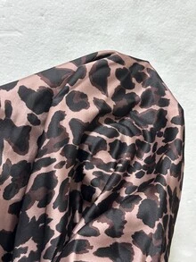 SHEIN Plus Size High Elastic Satin Top + Leopard Print Pants 2pcs Set - Multicolor - View 6