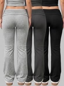 SHEIN 3PCS Tween Girls Pants - Multicolor - View 2