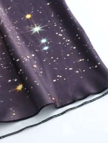 SHEIN Women's Long Starry Print Elegant Dress - Multicolor - View 7