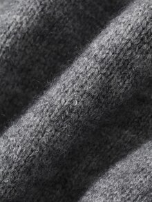 Livesso Cardigan de punto de cable con botones, cuello redondo, manga larga, ajuste ceñido y acanalado, color gris azulado, para mujer, otoño/uso diario casual escolar - Gris - Ver 7