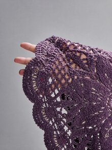 LYSMO 女款鏤空性感掛脖針織背心 - 紫色 - 查看 5