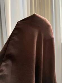 SHEIN Tall Setelan Blazer Kasual Wanita dengan Kancing Depan - Coklat - View 8