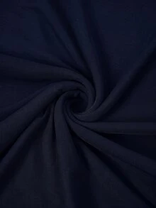 SHEIN Clasi 法式蕾絲下擺優雅浪漫收腰洋裝 - 藏蓝色 - 查看 5