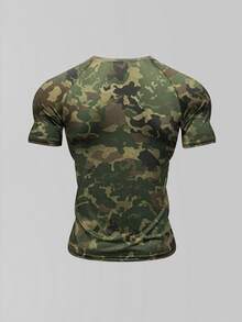 GymBeat Men's Plus Size Crew Neck Camouflage Pattern Fashion Sports T-Shirt - Multicolor - View 2