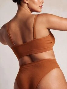 Barelissa Seamless Plus Size 2-In-1 Women's Bra, Front Closure Bra 2pcs Set - Multicolor - View 2