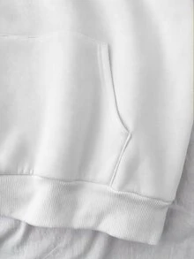 SHEIN 青少年女孩豹紋英文字母寬鬆休閒衛衣/秋季、Y2K、萬聖節、冬季、秋天/白色 - 白色 - 查看 6