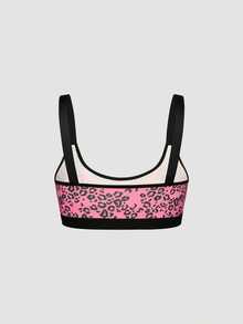 Chillnights Young Colorblock Leopard Print Webbing 2pcs/Set Women's Bra - Multicolor - View 9