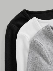 SHEIN 3 قطع ملابس داخلية وجمبسوت للفتيات المراهقات - متعدد الألوان - مشاهدة 3