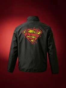Manfinity SUPERMAN X SHEIN Men Sports Jackets - Black - View 2