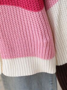 Girls' Autumn/Winter Fashion Pattern Jacquard Knit Cardigan Sweater, Long Sleeve - Multicolor - View 6