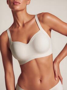 Barelissa Women's Seamless Push-Up Wireless Comfortable Side-Smoothing Bra, Minimalist Everyday Single Piece - Beige - View 3