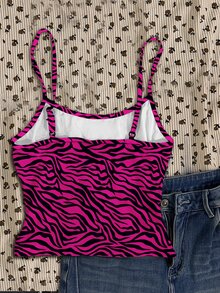 Attitoon Women's Casual Sexy Spaghetti Strap Fitted Tank Top - Multicolor - View 2