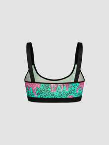 Chillnights Young Colorblock Leopard Print Webbing 2pcs/Set Women's Bra - Multicolor - View 7