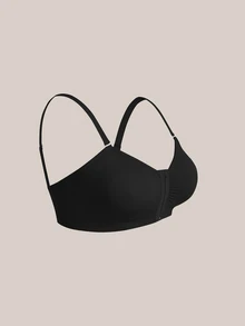 Barelissa Seamless Plus Size 2-In-1 Women's Bra, Front Closure Bra 2pcs Set - Multicolor - View 8