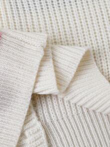 Girls' Autumn/Winter Fashion Pattern Jacquard Knit Cardigan Sweater, Long Sleeve - Multicolor - View 5