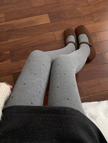 DAZY Women's Dark Gray Tummy Control Non-Slip Footed Leggings, Slimming - Grey - View 5