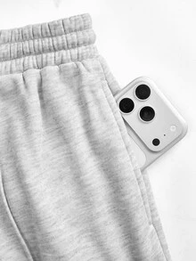 Modmama 2-Pack Maternity Solid Color Drawstring-Waist Straight-Leg Casual Pants Fall - Multicolor - View 8