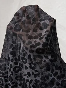 SHEIN LUNE 大尺碼女款豹紋休閒日常長袖上衣 - 彩色 - 查看 11