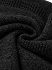Manfinity Homme Men's Long Sleeve Casual Knit Cardigan With Airplane Buckle Placket - Black - View 5