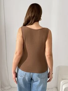 Shapeblank 女款大尺碼抓絨內裡保暖背心 3 件組，時尚休閒、彈性舒適、百搭，多色可選，冬季背心 - 彩色 - 查看 7