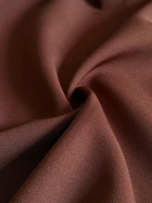 Maweii Plus Size Women's Solid Color One-Shoulder Long Sleeve Top And Wide Leg Pants 2 Pieces Set - Brown - View 7