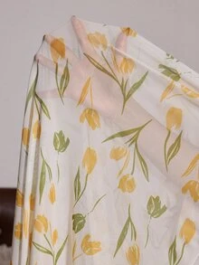 Slumberist Set Piyama Ukuran Plus: Cardigan dan Gaun Slip Cami dengan Hiasan Renda Seksi Motif Bunga dan Ikat Depan - Putih - View 7