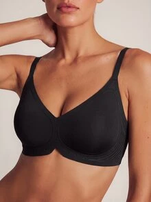 Barelissa Women's Seamless Jelly Soft Support Wireless Push-Up Bra With Side-Boob Coverage, 1pc - Black - View 6