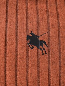 女童大童秋冬加厚保暖校園運動內搭毛絨羅紋圓領曲擺長袖上衣與內搭褲T恤套裝，秋季上衣 - 鏽棕色 - 查看 11