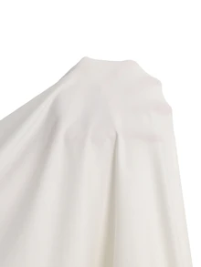 Elaquor Plus Size Sexy Elegant Pleated Fishtail Hem Dress - White - View 7
