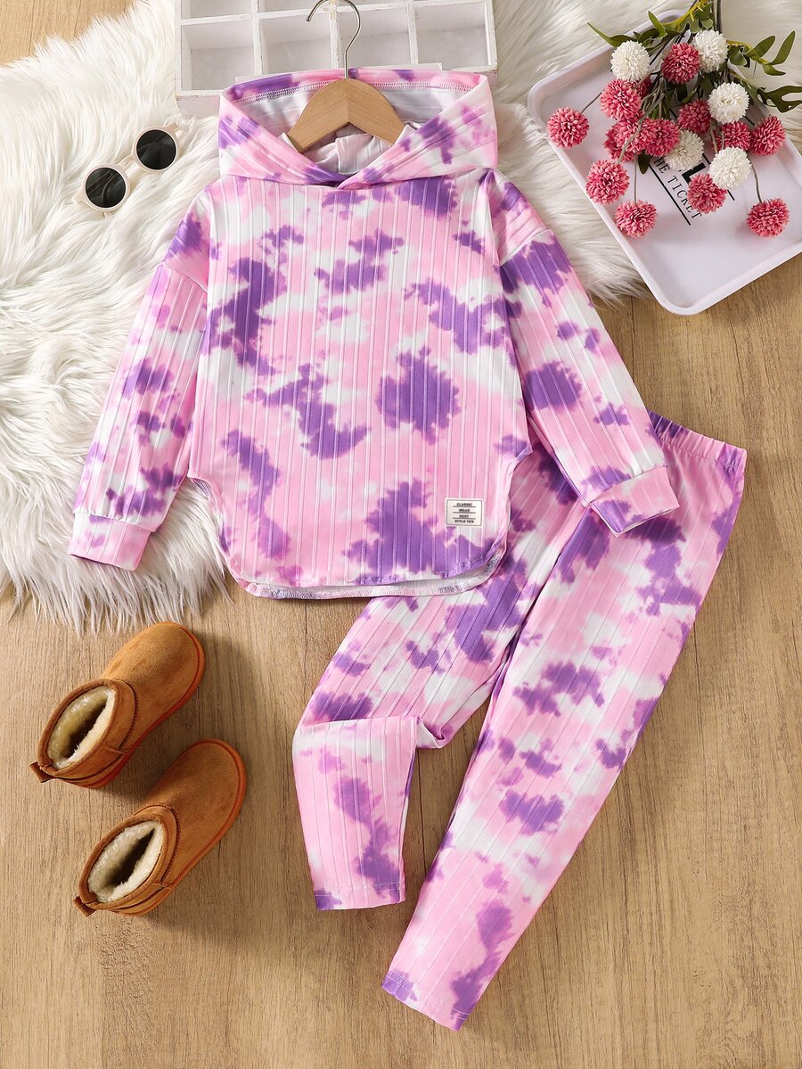 Elladie kids Tween Girls Plaid Hooded 2Pcs Outfit, Long Sleeve Hoodie & Elastic Pants Set, Casual Matching Suit For Spring Autumn - Multicolor - View 1