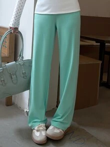 K-Vae Women's Fashion Star Print Casual Long Pants - Limelight Green - View 3