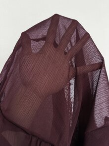Firerie Plus Size Women's Lace Patchwork Casual Daily Wear Blouse - Red Violet - View 8