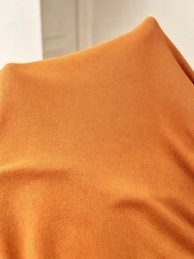 SHEIN 兒童女童白色字母印花圓領長袖衛衣與橘色修身緊身褲2件套 - 橘色 - 查看 6