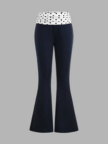 Firerie Kids Tween女孩深藍色針織開襟衫套裝，休閒百搭日常時尚，秋冬新款 - 藏蓝色 - 查看 9