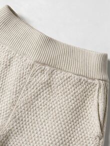 Breezaya Elegant V-Neck Lantern Sleeve Women's Sweater 2 Pieces Set - Khaki - View 5