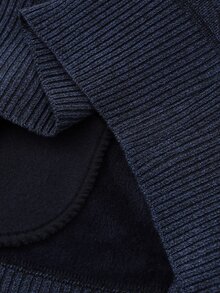 Manfinity Homme Cardigan Rajut Pria Musim Gugur/Dingin, Formal, Pakaian Sehari-hari, Untuk Musim Gugur, Gaya Upacara untuk Berpergian - Navy Blue - View 4