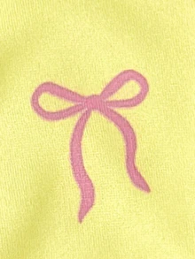 兒童青少年女孩休閒新款秋冬時尚拼色蝴蝶結印花拼接條紋拉鍊立領夾克外套與長褲兩件套，返校季，秋季服飾，冬季服飾，開襟夾克套裝 - 粉色 - 查看 4