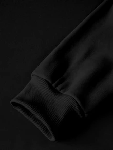 Claim Dot Men's Casual NY New York Small Logo Hoodie Sweatshirt Set - Black - View 4