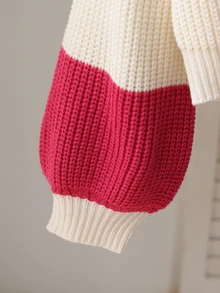 Girls' Autumn/Winter Fashion Pattern Jacquard Knit Cardigan Sweater, Long Sleeve - Multicolor - View 4