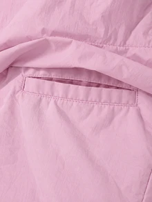 SHEIN BASICS جاكيت سوفت شيل نسائي بلون موحد مع سحاب، كاجوال متعدد الاستخدامات للاستخدام اليومي والخارجي - وردي فاتح - مشاهدة 10