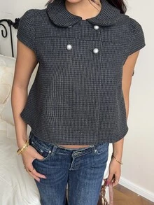 CovetEZ Women's Fashion Versatile Daily Wear Wool Top - Grey - View 6