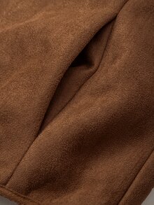 GlowEve Vintage Fashion Comfortable Suede Fleece Jacket Fur Short Commute Versatile Outing French Street Style Women's Jacket - Brown - View 8