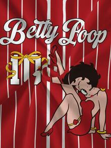 Betty Boop x SHEIN 女款字母條紋圓領短袖休閒T恤 秋季女裝運動衫 - 白色 - 查看 6
