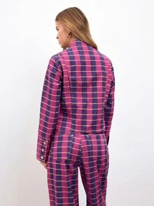 Nöista New Chinese Style Striped Jacket - Pink - View 8