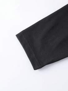 SHEIN 少女緊身褲，休閒優雅 2 合 1 蝴蝶結圖案裙褲，適合春、秋、夏穿著，完美搭配外出造型 - 彩色 - 查看 9
