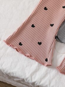 SHEIN Playful Pals 3件/包 女嬰純色長褲，簡約時尚，適合外出，春秋穿著，舒適風格 - 彩色 - 查看 7