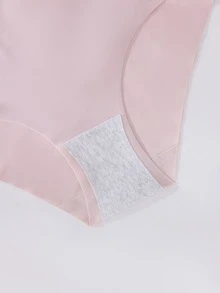 Snug Zone 舒適無縫涼感黏貼式高腰大尺碼女款內褲 5件/包 - 彩色 - 查看 5