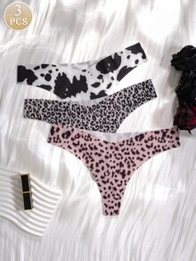 SHEIN 1pc Comfortable Seamless Thong Panties For Women And Girls - Multicolor - View 6