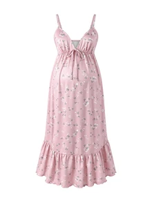 Moonlight&Mama Ins Floral Romantic Maternity Pajamas - Multicolor - View 1